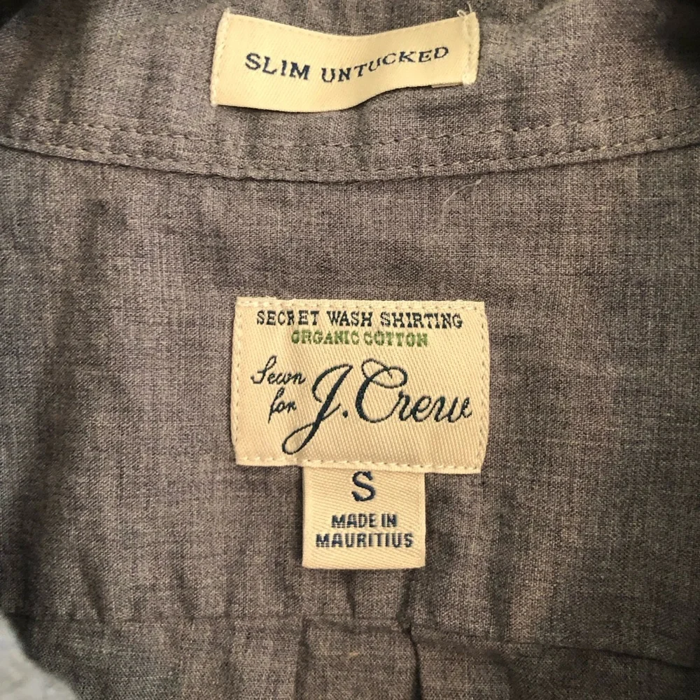 J.CREW JEANS SLIM UNTUCKED SPORT SHIRT BLUE DENIM BUTTON DOWN MENS SMALL